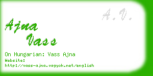 ajna vass business card
